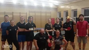 Wyjątkowy trening i sparing między drużynami tenisa stołowego - Politechniki Łódzkiej i AHE Łódź