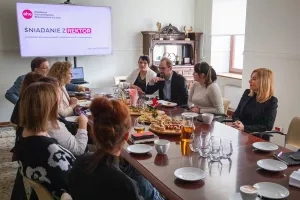 Przedstawiciele kierunku pedagogika na śniadaniu u Rektor AHE w Łodzi